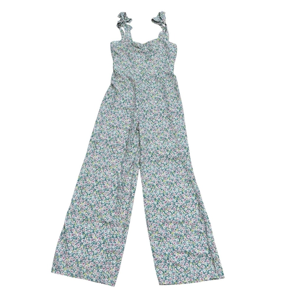 Miss Selfridge Sleeveless Jumpsuit Women's Size 6 Floral Print Tie Shoulder NWT